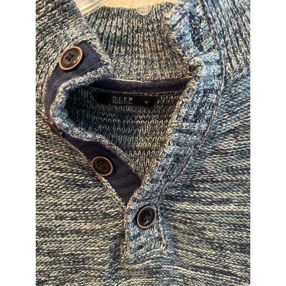 Men’s Deep Selection Quarter Button Sweater Cabincore Gorpcore Size Medium - Picture 2 of 3